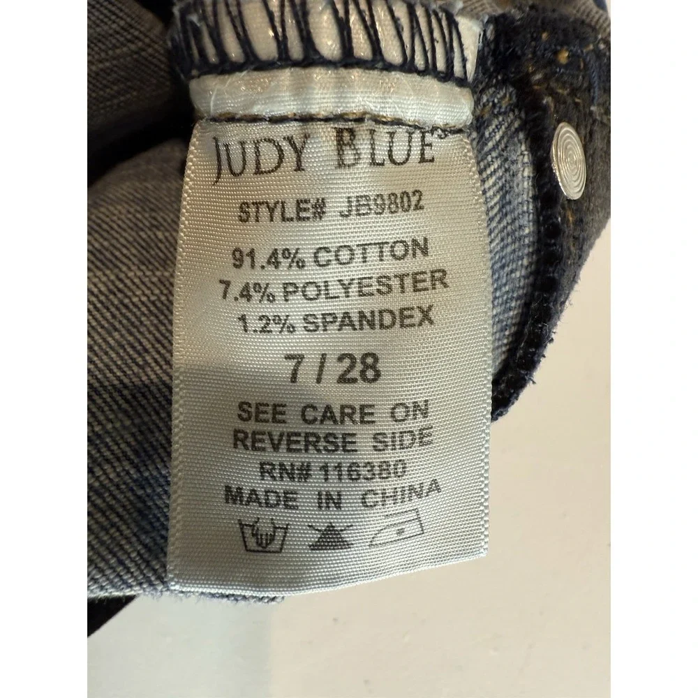 Judy Blue Maternity‎ Jeans Size 7/28 Boyfriend Fit Distressed Stretch JB9802